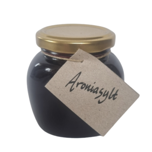 Burk med aroniasylt från Fristorps gård.