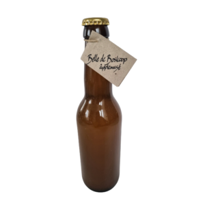 Flaska med Belle de Boscop äpplemust från Fristorps gård.